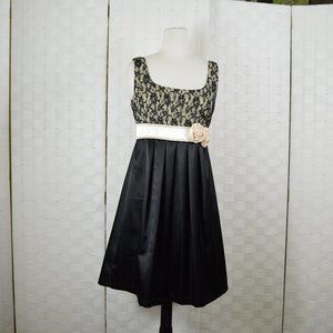 Byer California Black Lace/Satin Skirt Dress, sz 5